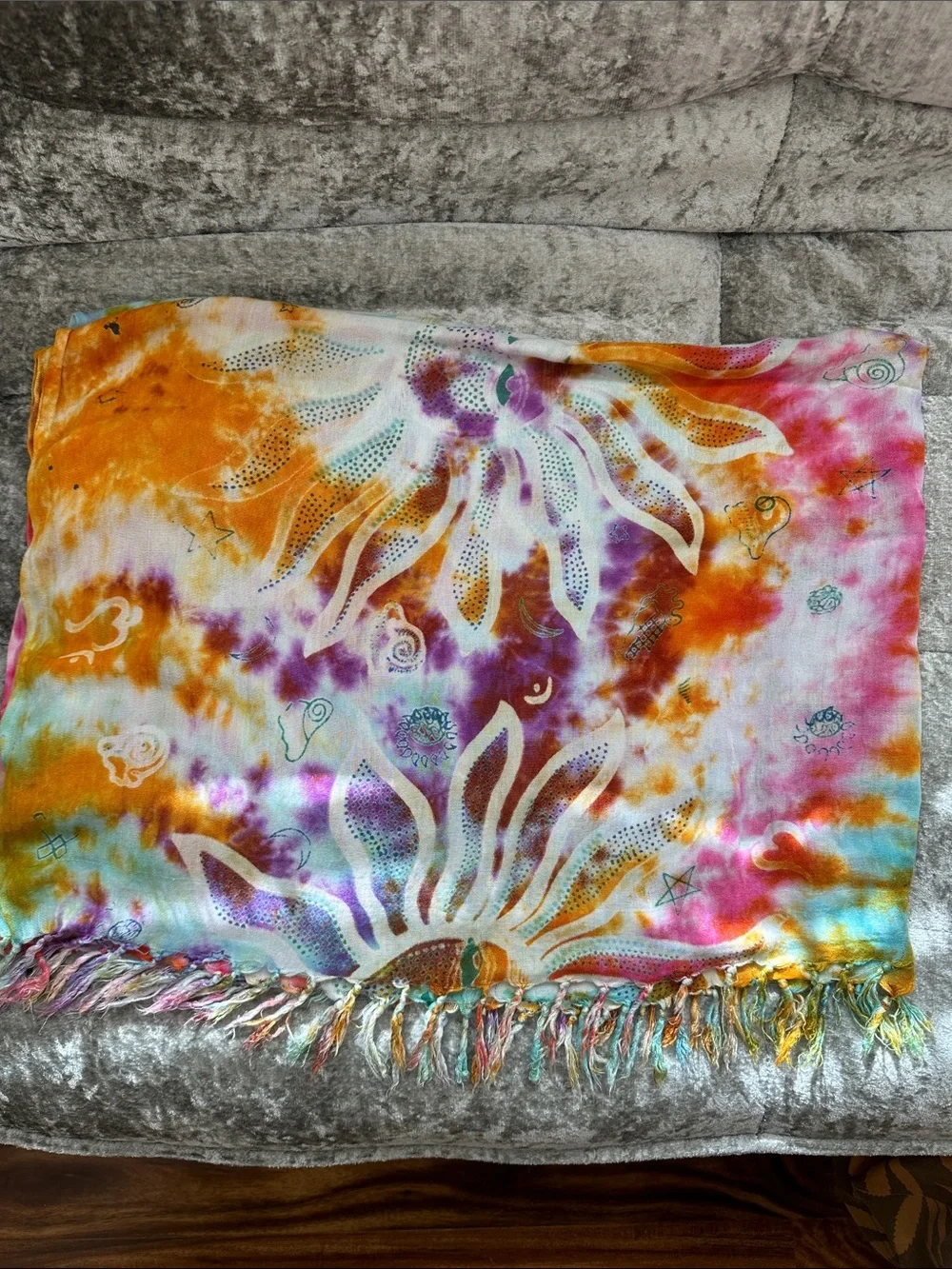 Psychedelic Scarf/ Wall Tapestry